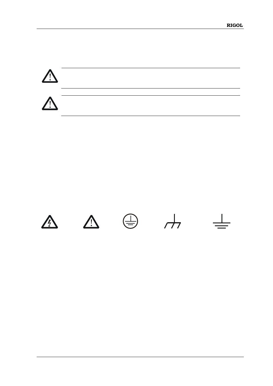 Sicherheits begriffe und symbole | RIGOL DP832A User Manual | Page 9 / 146