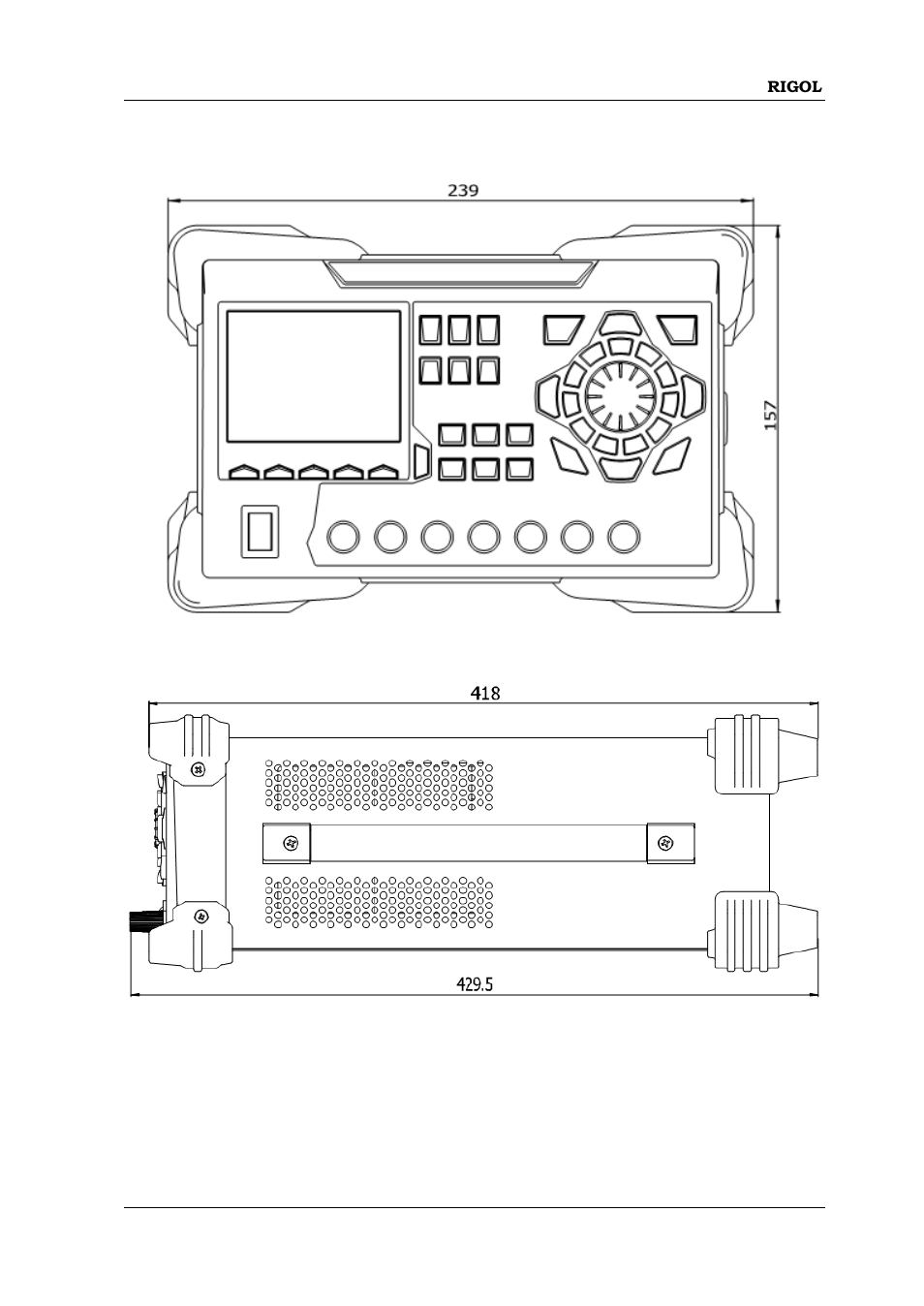 Appearance and dimensions, Appearance and dimensions -3 | RIGOL DP832 User Manual | Page 21 / 144