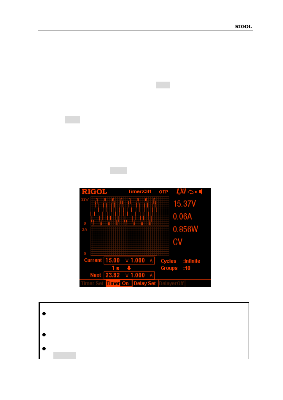 To save and read the timer file, To enable the timer, To enable the timer -25 | RIGOL DP832 User Manual | Page 75 / 144