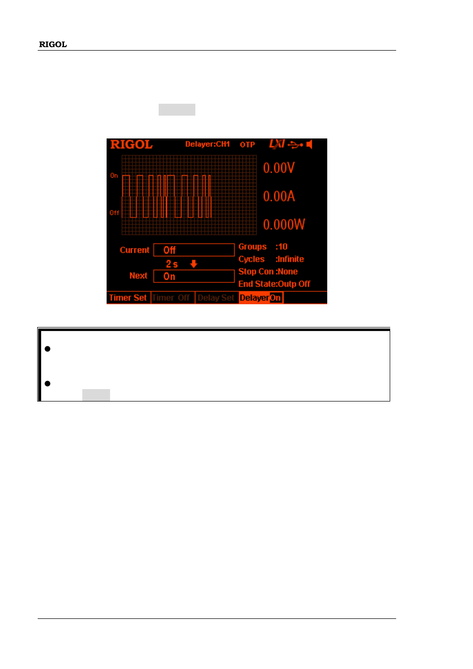 To enable the delayer, To enable the delayer -30 | RIGOL DP832 User Manual | Page 80 / 144