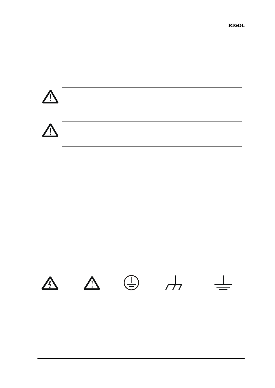 Sicherheits begriffe und symbole | RIGOL DSA875 User Manual | Page 11 / 235