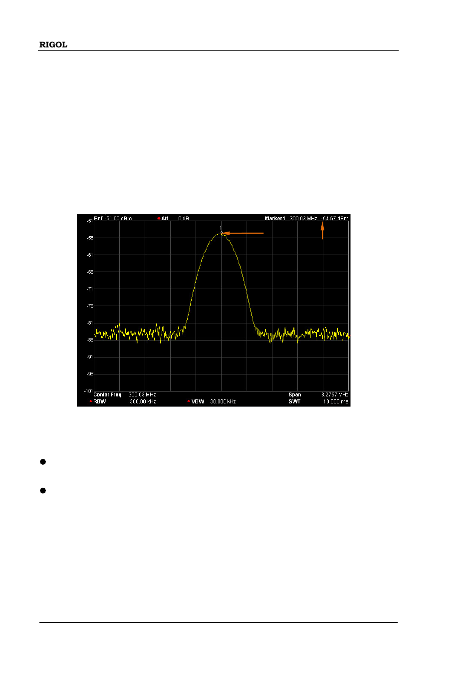 Marker measurements, Marker, Marker measurements -78 | Marker -78 | RIGOL DSA875 User Manual | Page 130 / 235