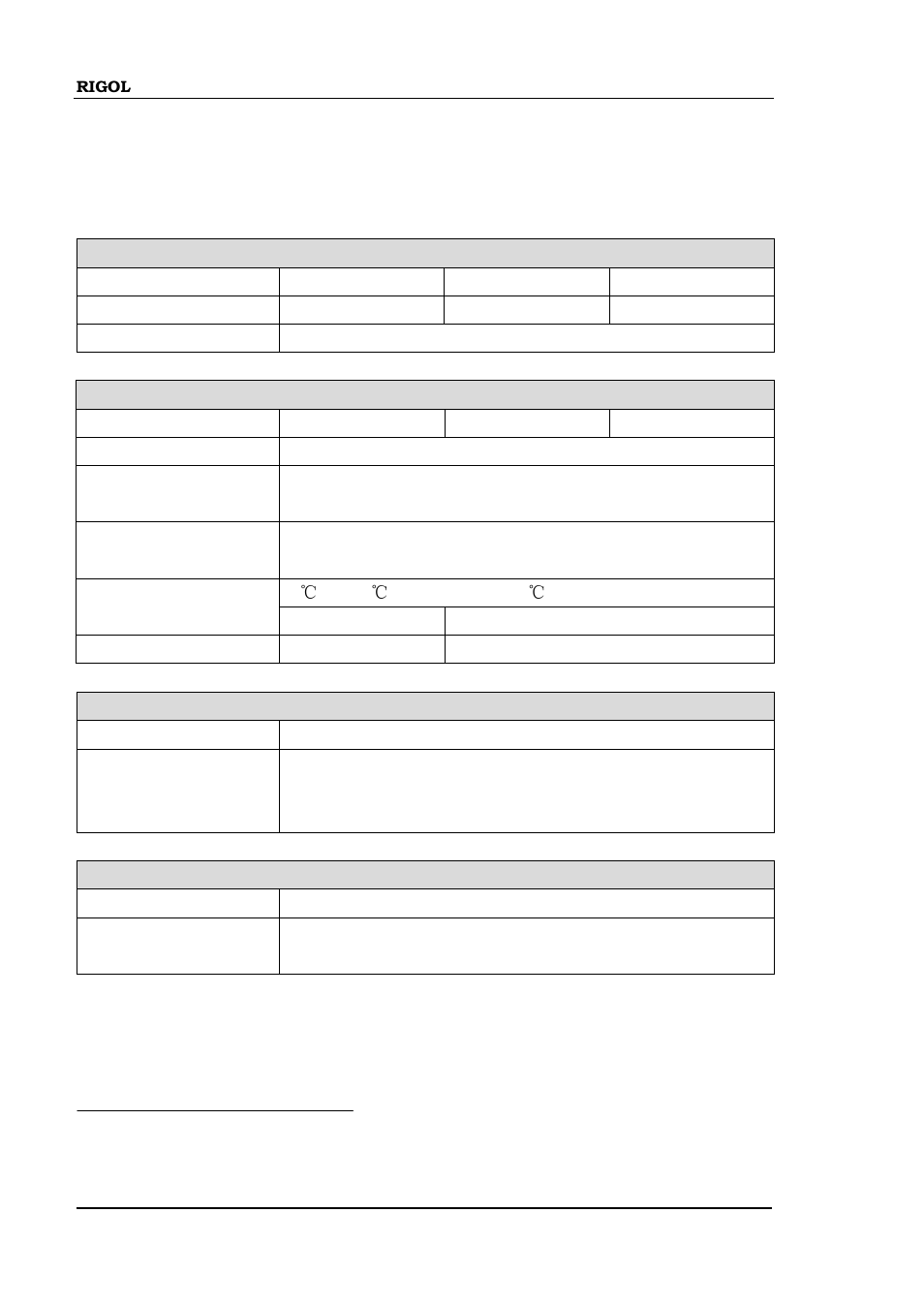 Technical specifications, Frequency, Technical specifications* -2 | Frequency -2 | RIGOL DSA875 User Manual | Page 216 / 235