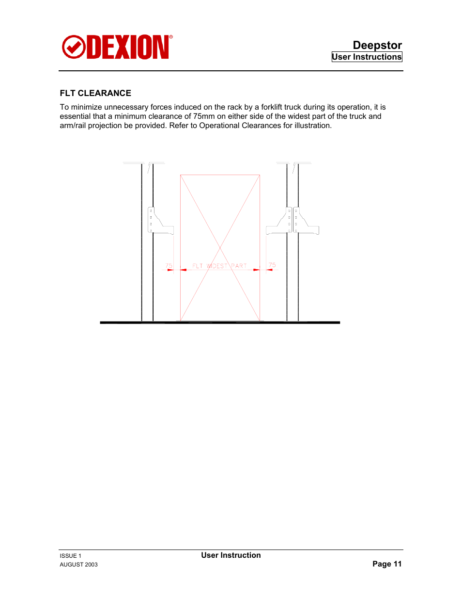 Deepstor | Dexion DEEPSTOR DEIVE-IN PALLET RACKING User Manual | Page 17 / 37