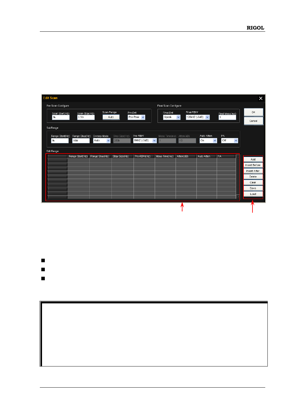 Chapter 6 to set the scan parameters, Chapter 6 to set the scan parameters -1 | RIGOL DSA875 User Manual | Page 39 / 67