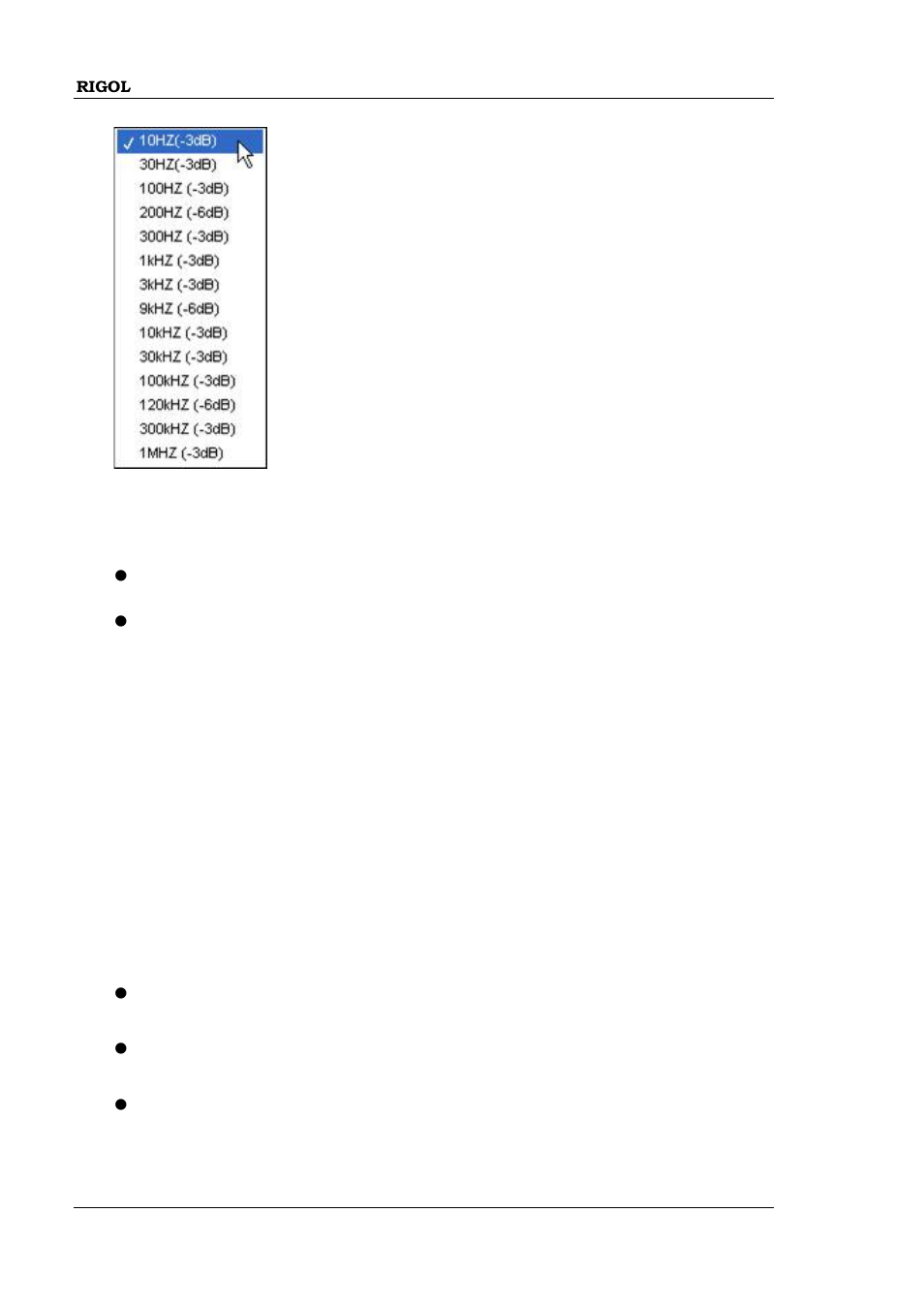 To edit the scan list data, To edit the scan list data -4 | RIGOL DSA875 User Manual | Page 42 / 67