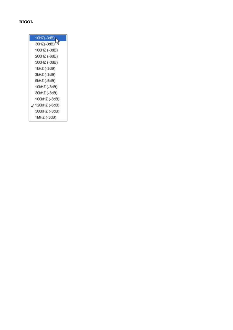 RIGOL DSA875 User Manual | Page 44 / 67