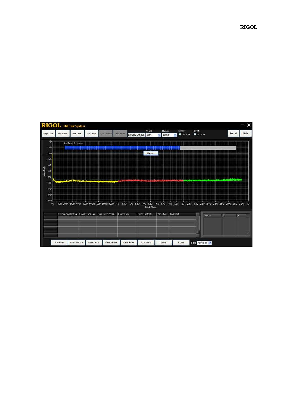 Chapter 8 to perform pre-scan, Chapter 8 to perform pre-scan -1 | RIGOL DSA875 User Manual | Page 49 / 67