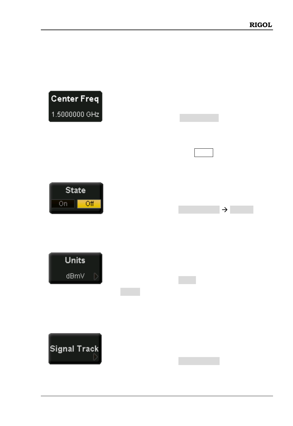 Menu operation | RIGOL DSA1030 User Manual | Page 41 / 53