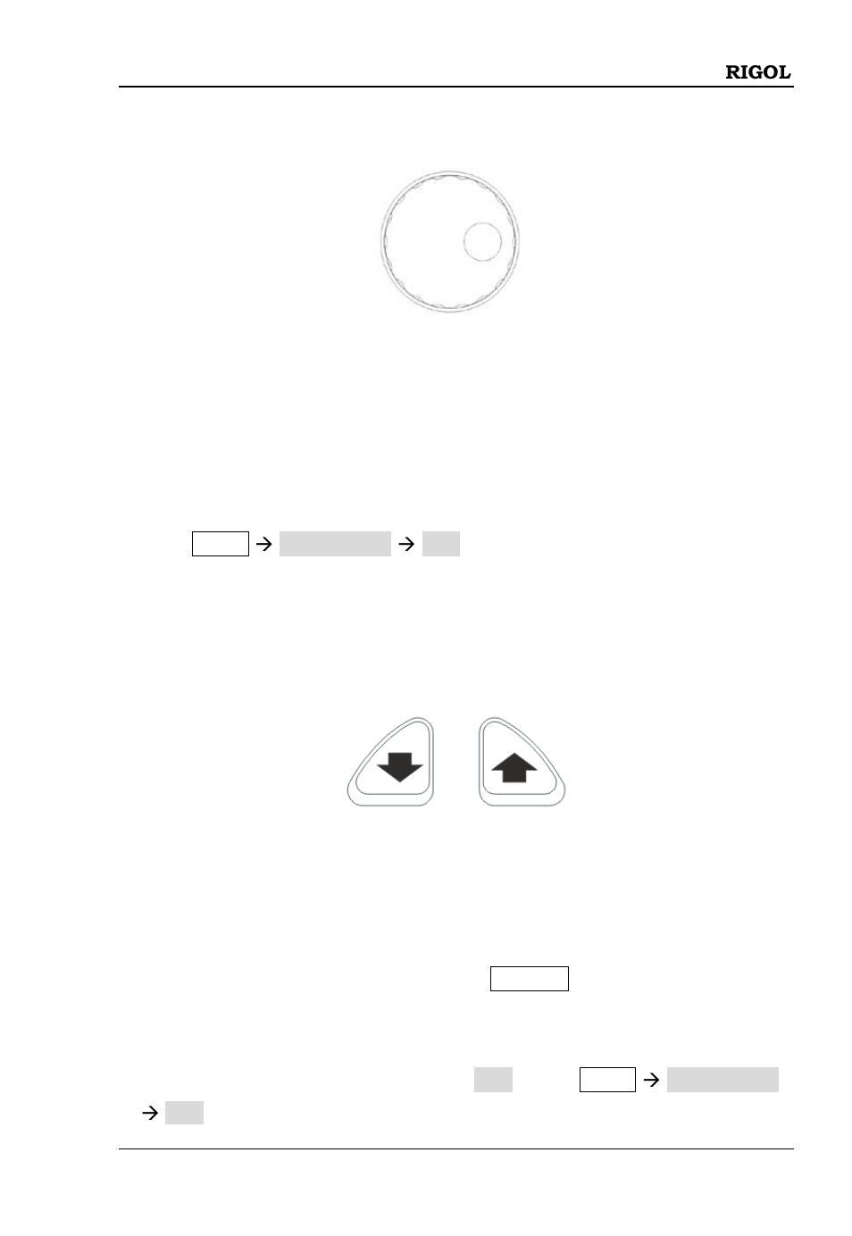Knob, Directional keys | RIGOL DSA1030 User Manual | Page 45 / 53
