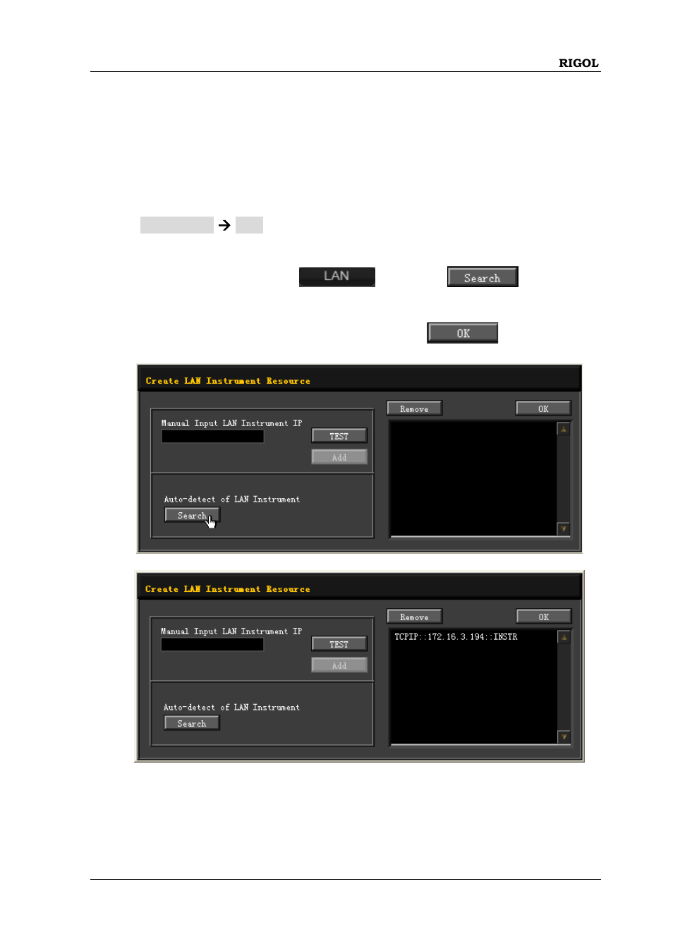 Control via lan, Control via lan -5 | RIGOL DSG3000 Series User Manual | Page 111 / 144