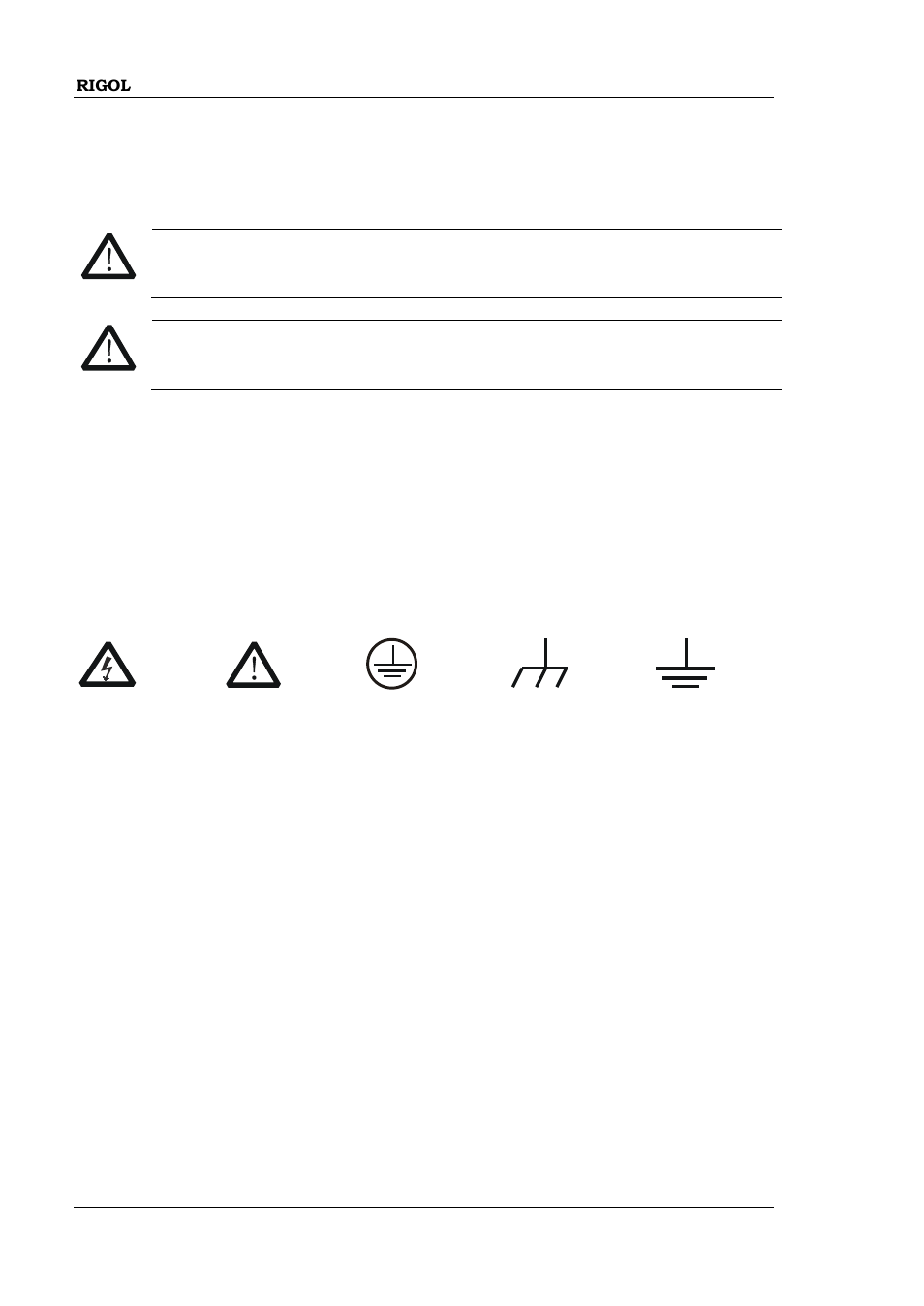 Safety terms and symbols | RIGOL DSG3000 Series User Manual | Page 6 / 144