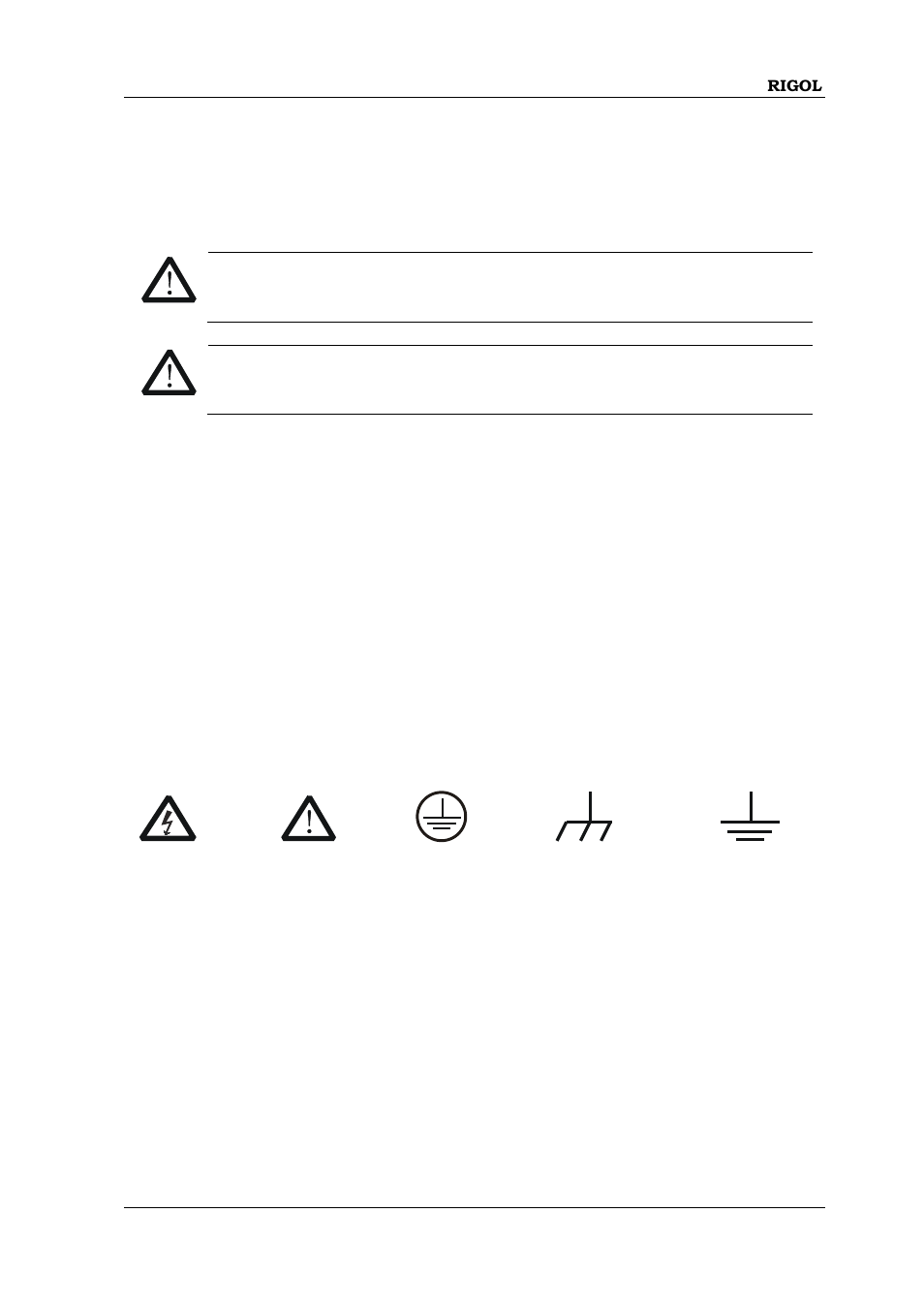 Sicherheits begriffe und symbole | RIGOL DSG3000 Series User Manual | Page 9 / 144