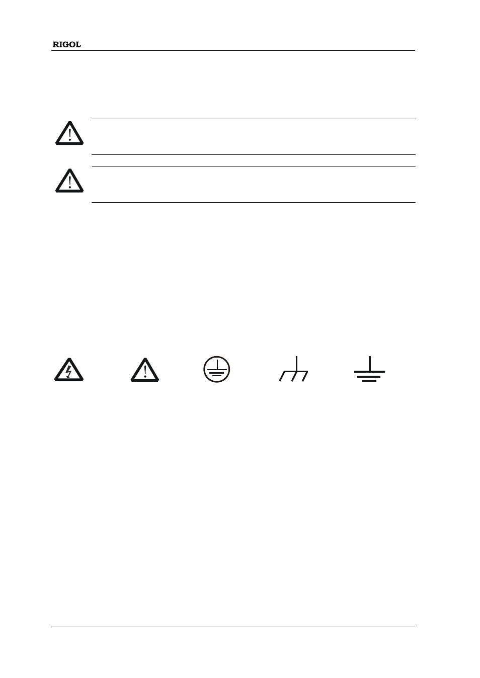 Safety terms and symbols | RIGOL DSG3000 Series User Manual | Page 44 / 81