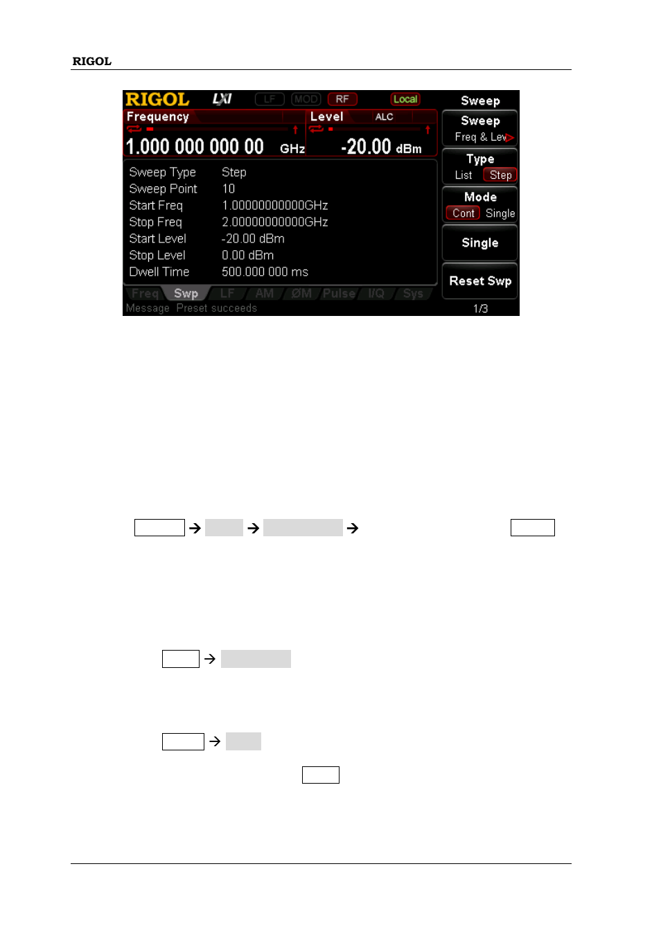 To output rf modulated signal | RIGOL DSG3000 Series User Manual | Page 74 / 81