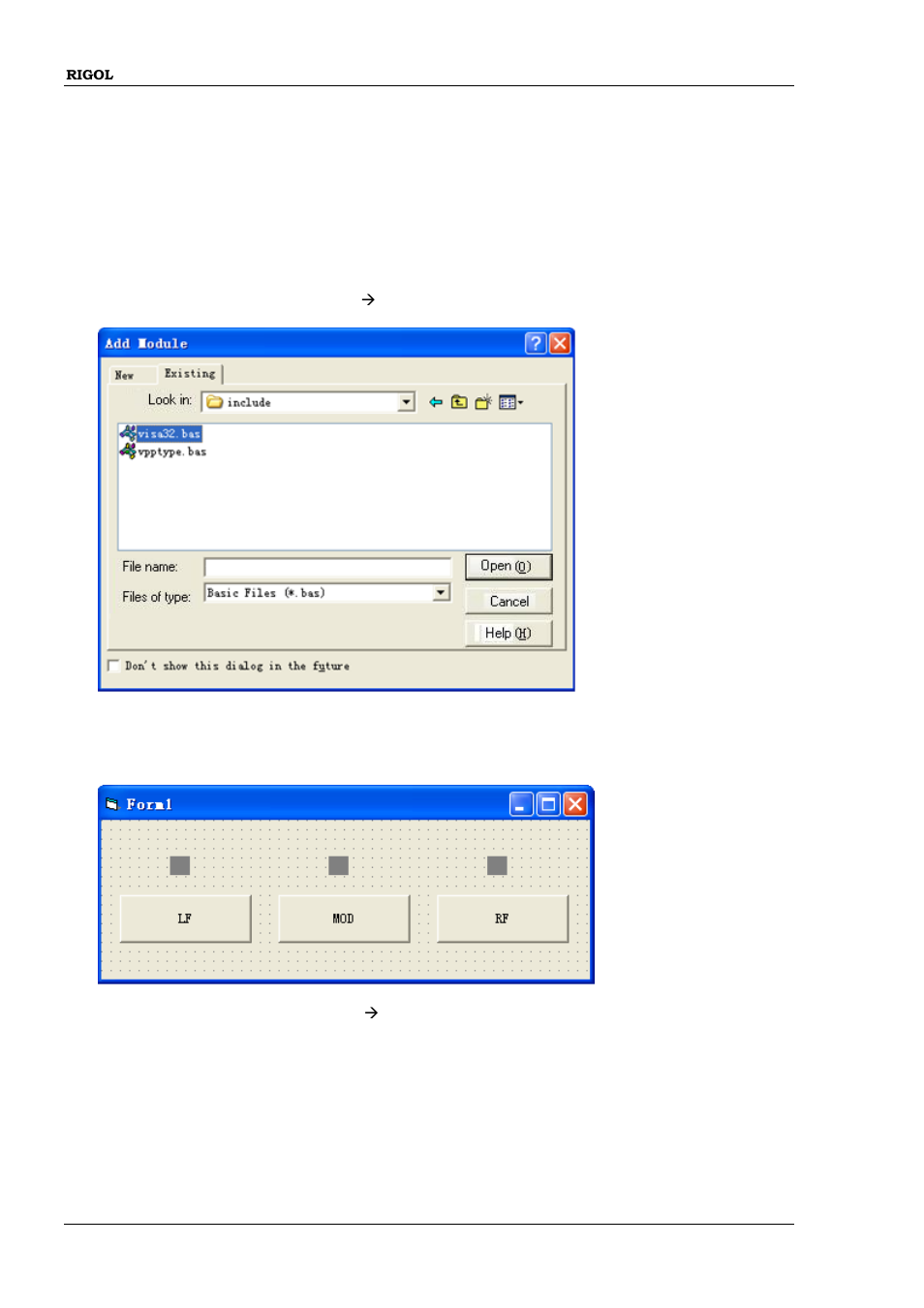 Visual basic programming demo, Visual basic programming demo -12 | RIGOL DSG3000 Series User Manual | Page 168 / 187