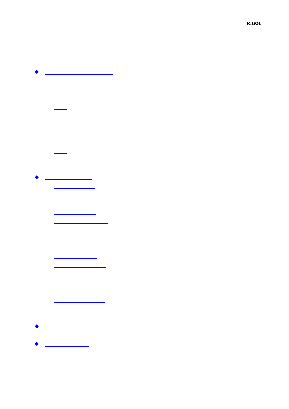 Appendix, Appendix a: command list, Chapter 5 appendix | Chapter 5, Appendix -1, Appendix a: command list -1 | RIGOL DSG3000 Series User Manual | Page 177 / 187