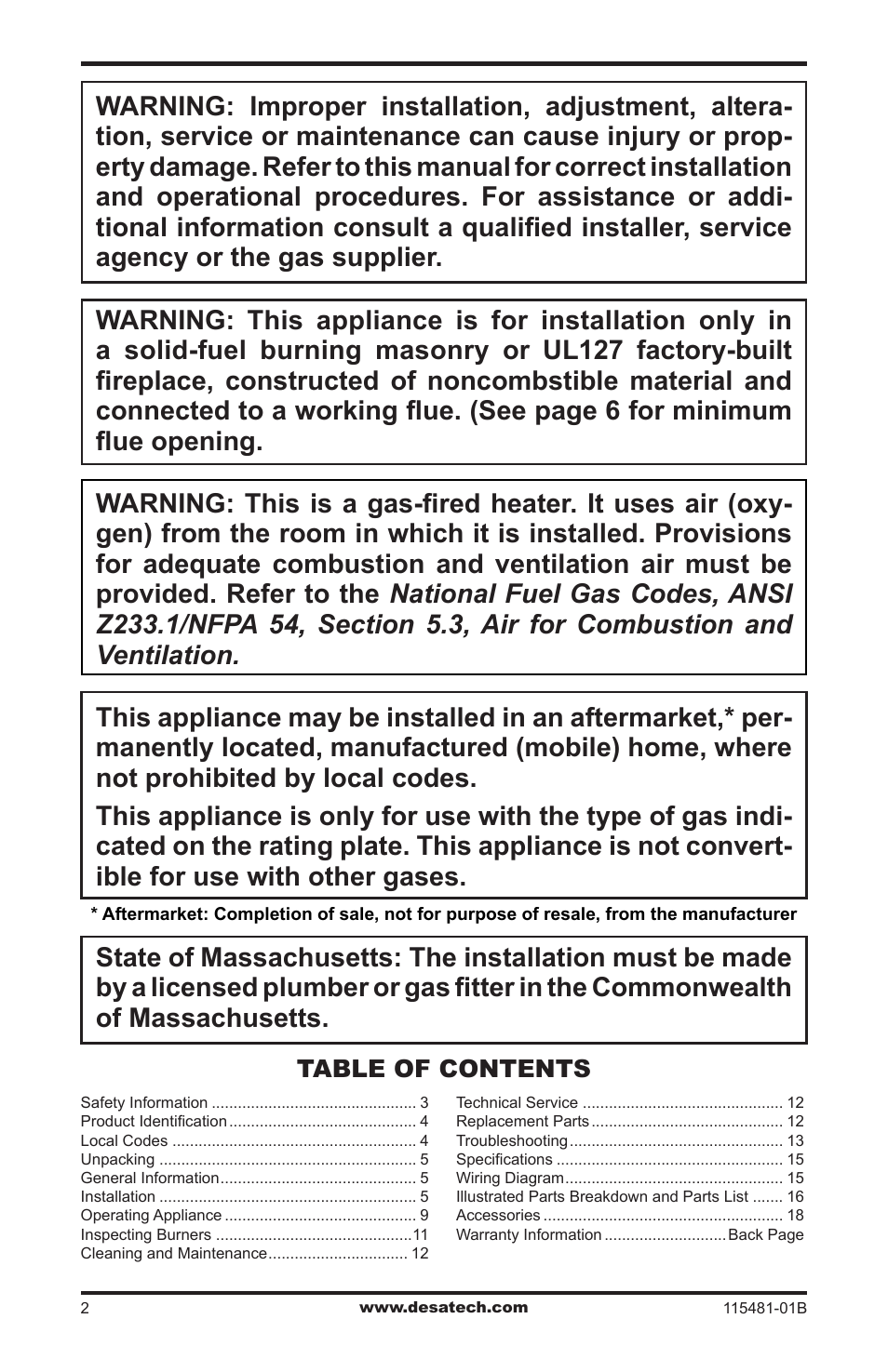 Design Dynamics HCA-24-RFN User Manual | Page 2 / 20