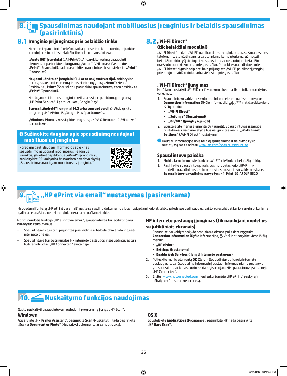 Nuskaitymo funkcijos naudojimas | HP LaserJet Pro MFP M227fdw User Manual | Page 36 / 48