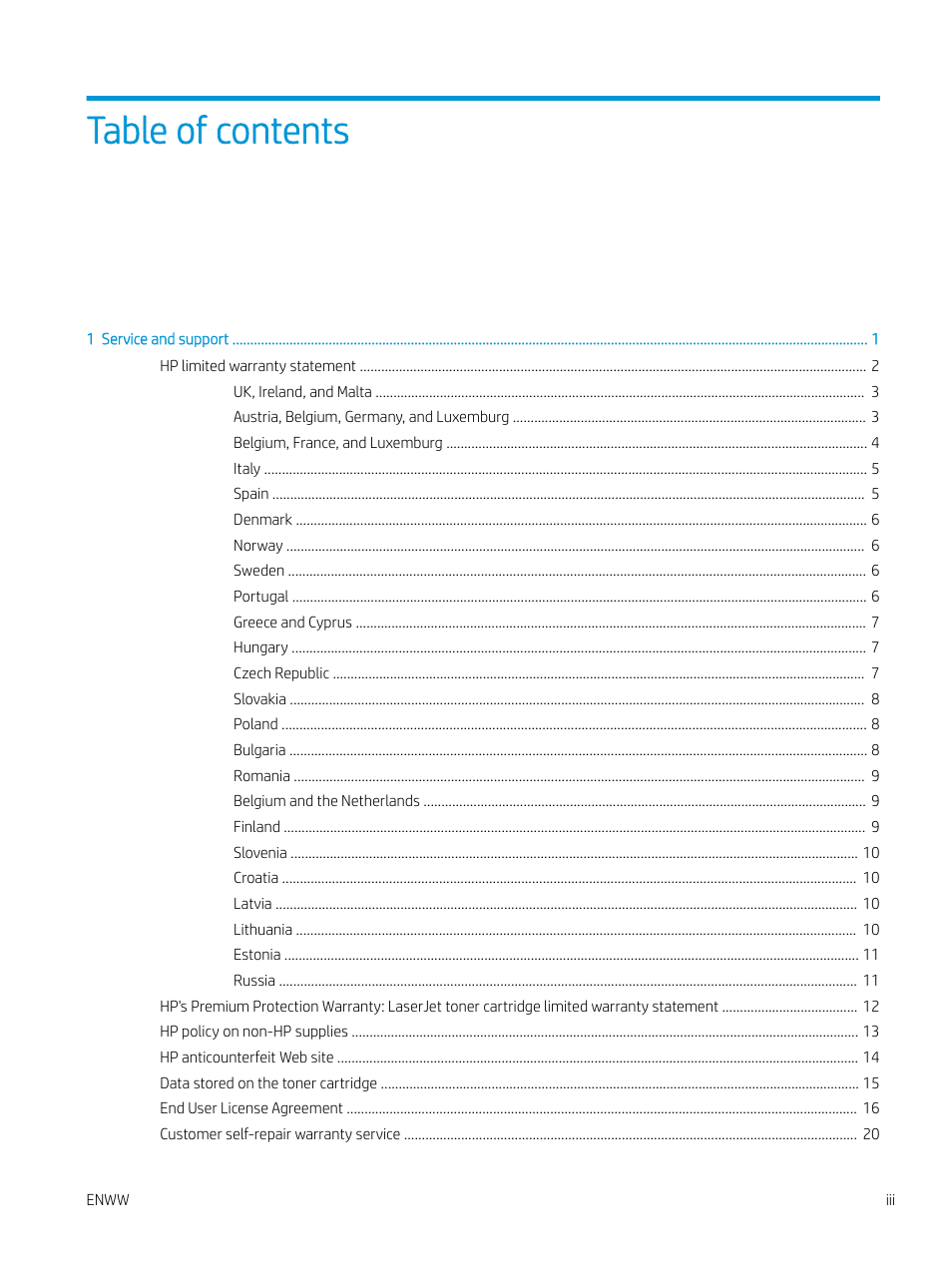 HP LaserJet Pro MFP M227fdw User Manual | Page 5 / 60