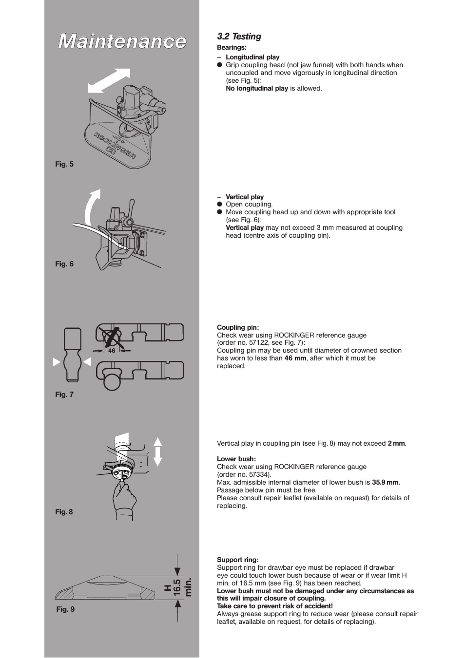 Mma aiin ntte en na an nc ce e | ROCKINGER RO 560 User Manual | Page 3 / 4