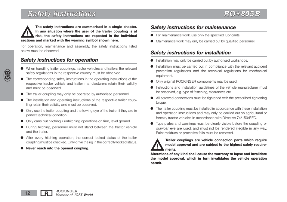 ROCKINGER RO 805 B User Manual | Page 11 / 25