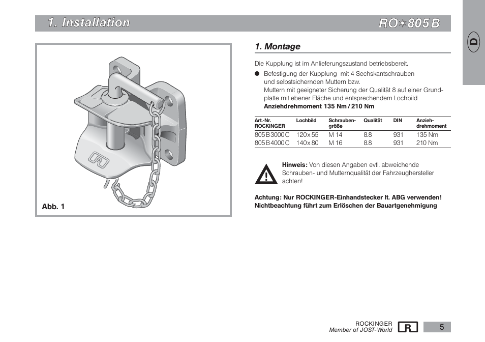 ROCKINGER RO 805 B User Manual | Page 4 / 25