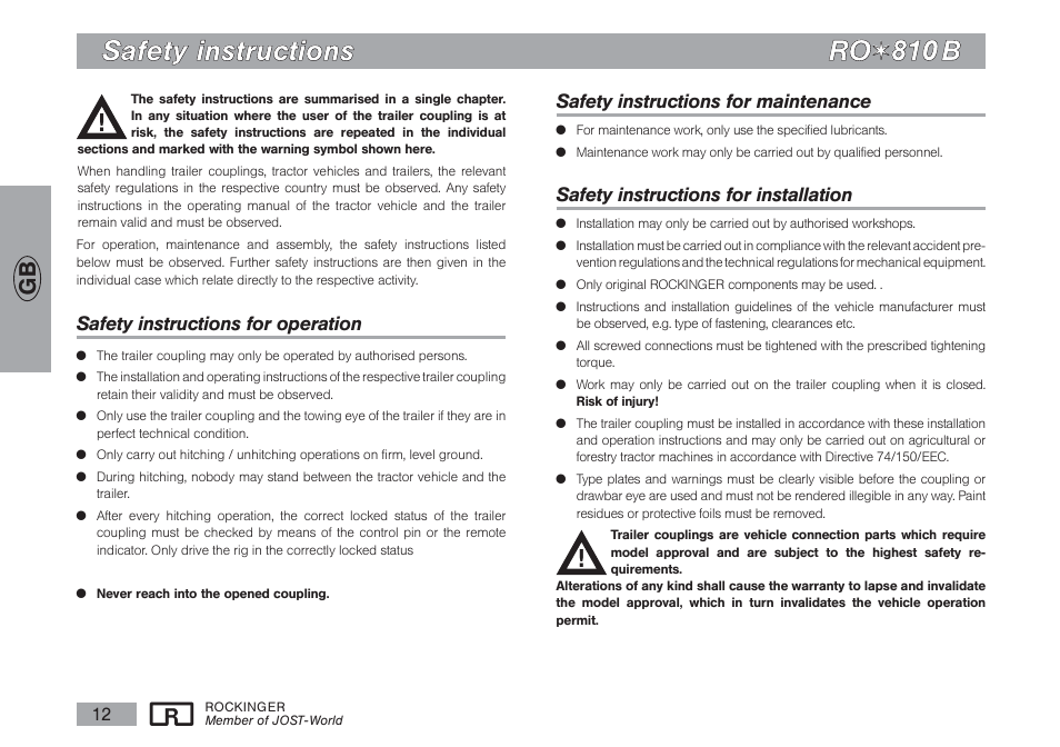 ROCKINGER RO 810 B User Manual | Page 3 / 10