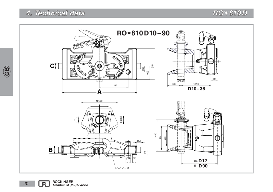 T te ec ch hn niic ca all d da atta a r ro o, Gb a | ROCKINGER RO 810 D User Manual | Page 9 / 12