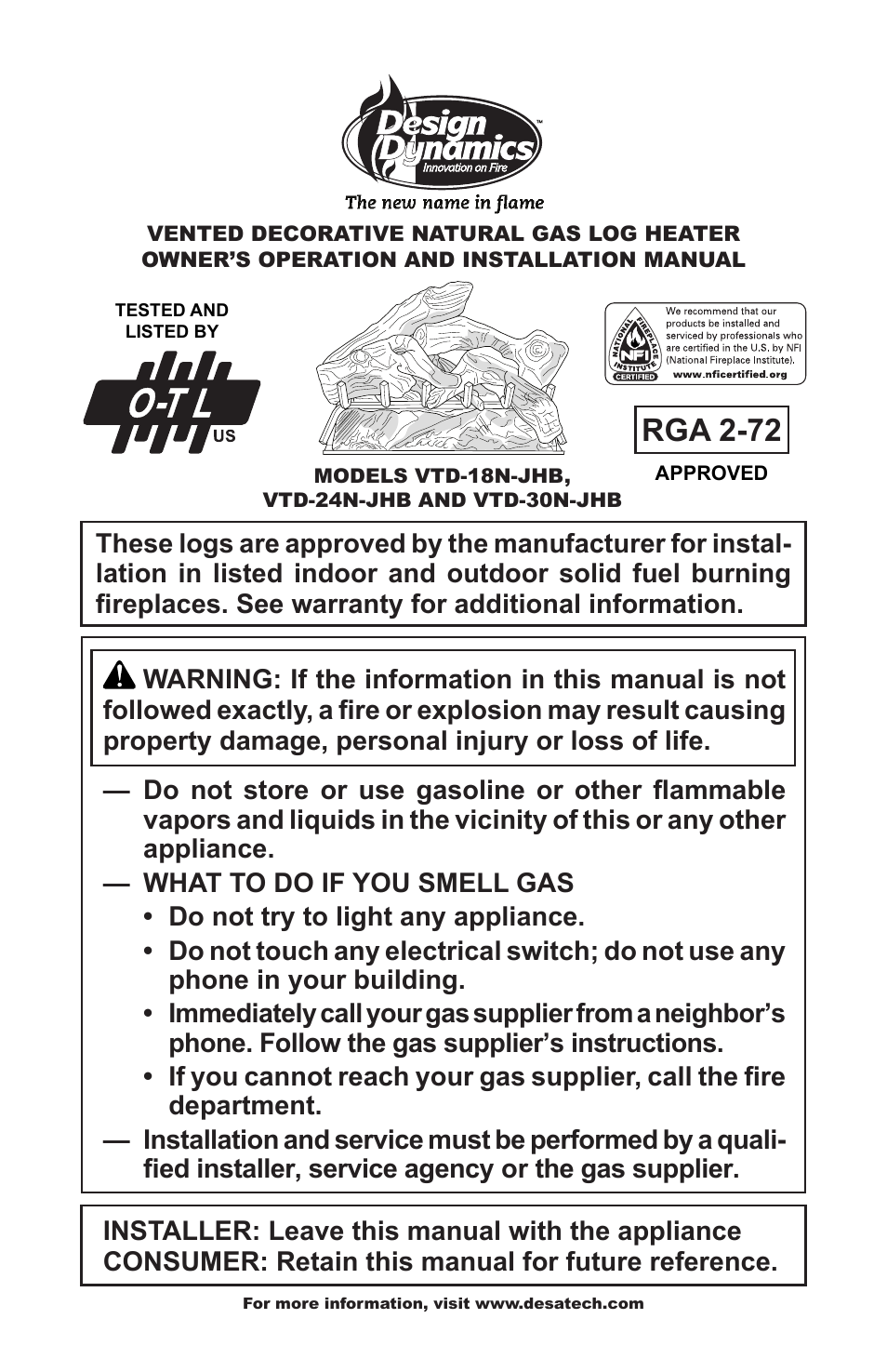 Design Dynamics VTD-24N-JHB User Manual | 16 pages