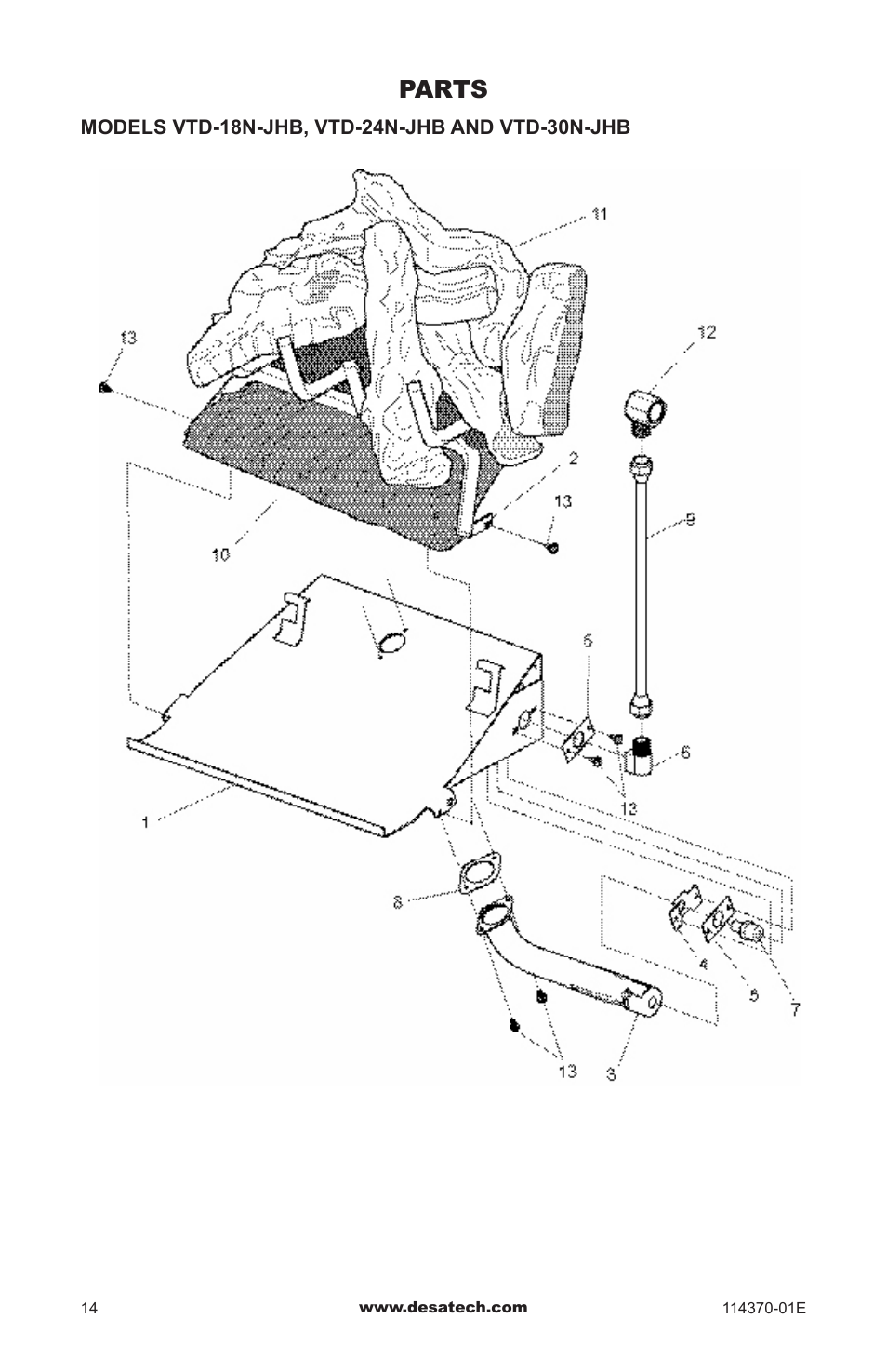 Parts | Design Dynamics VTD-24N-JHB User Manual | Page 14 / 16