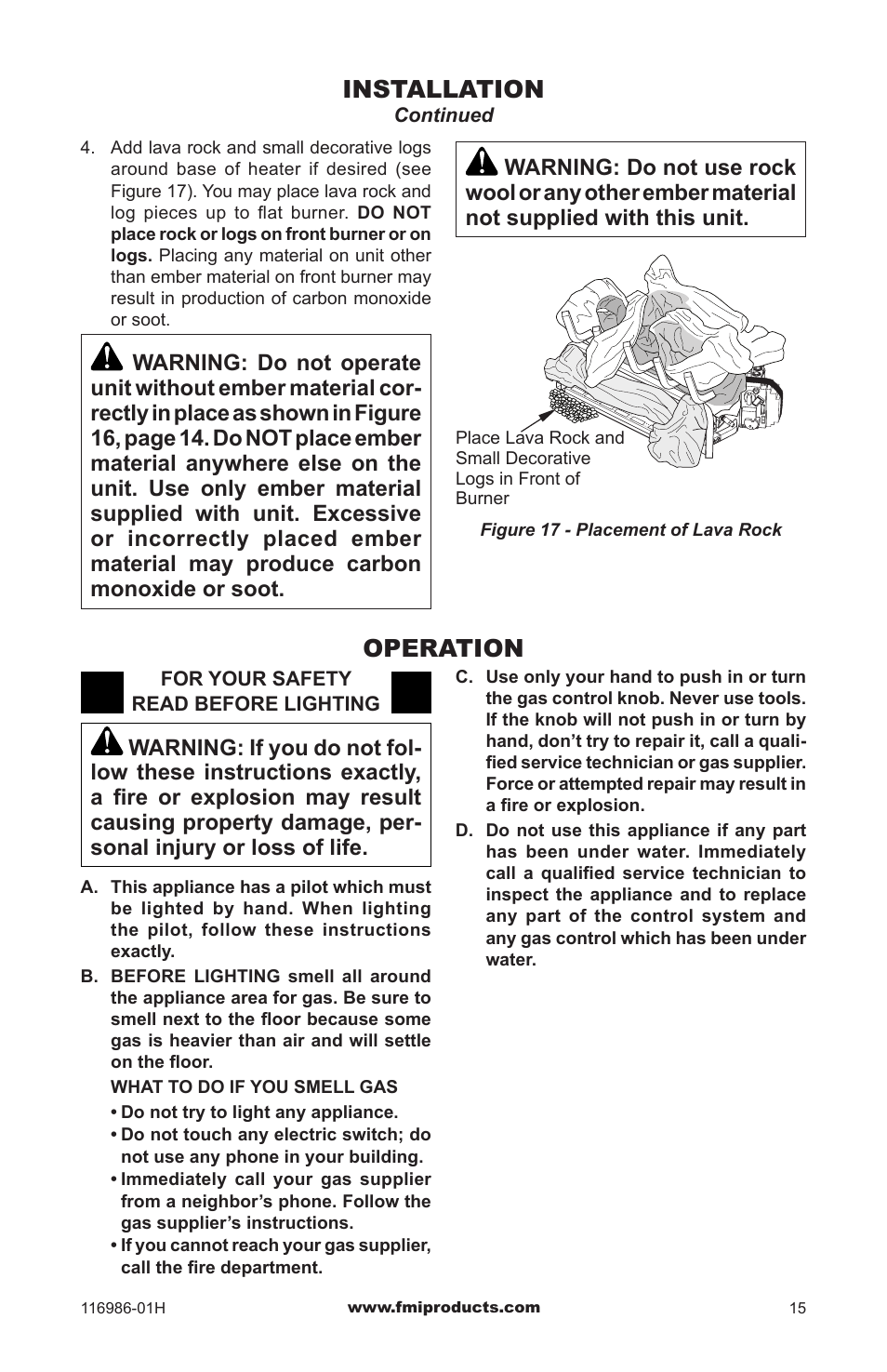 Operation, Installation | Design Dynamics PFS VF-18P-MHD User Manual | Page 15 / 28