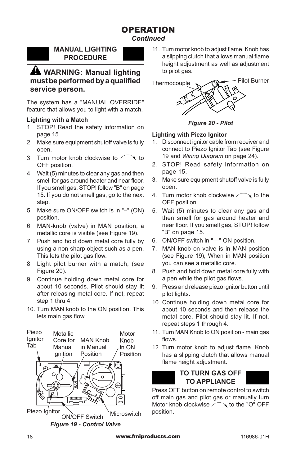 Operation | Design Dynamics PFS VF-18P-MHD User Manual | Page 18 / 28