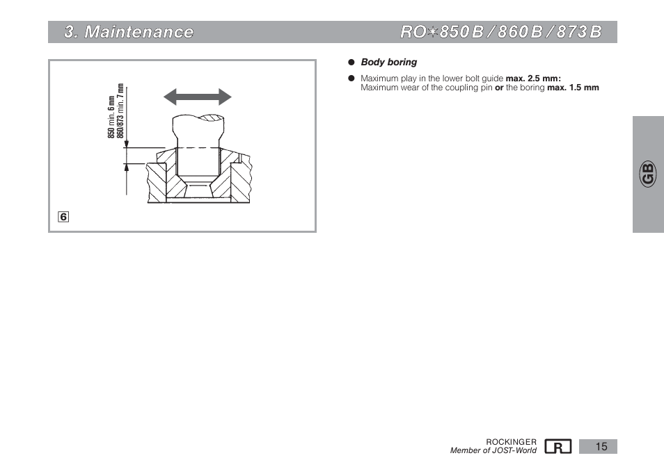 M ma aiin ntte en na an nc ce e r ro o | ROCKINGER RO 850 B User Manual | Page 6 / 10