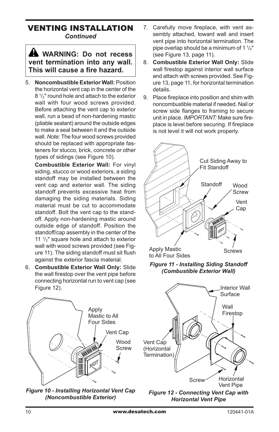 Venting installation | Design Dynamics DVF-36S-N User Manual | Page 10 / 36