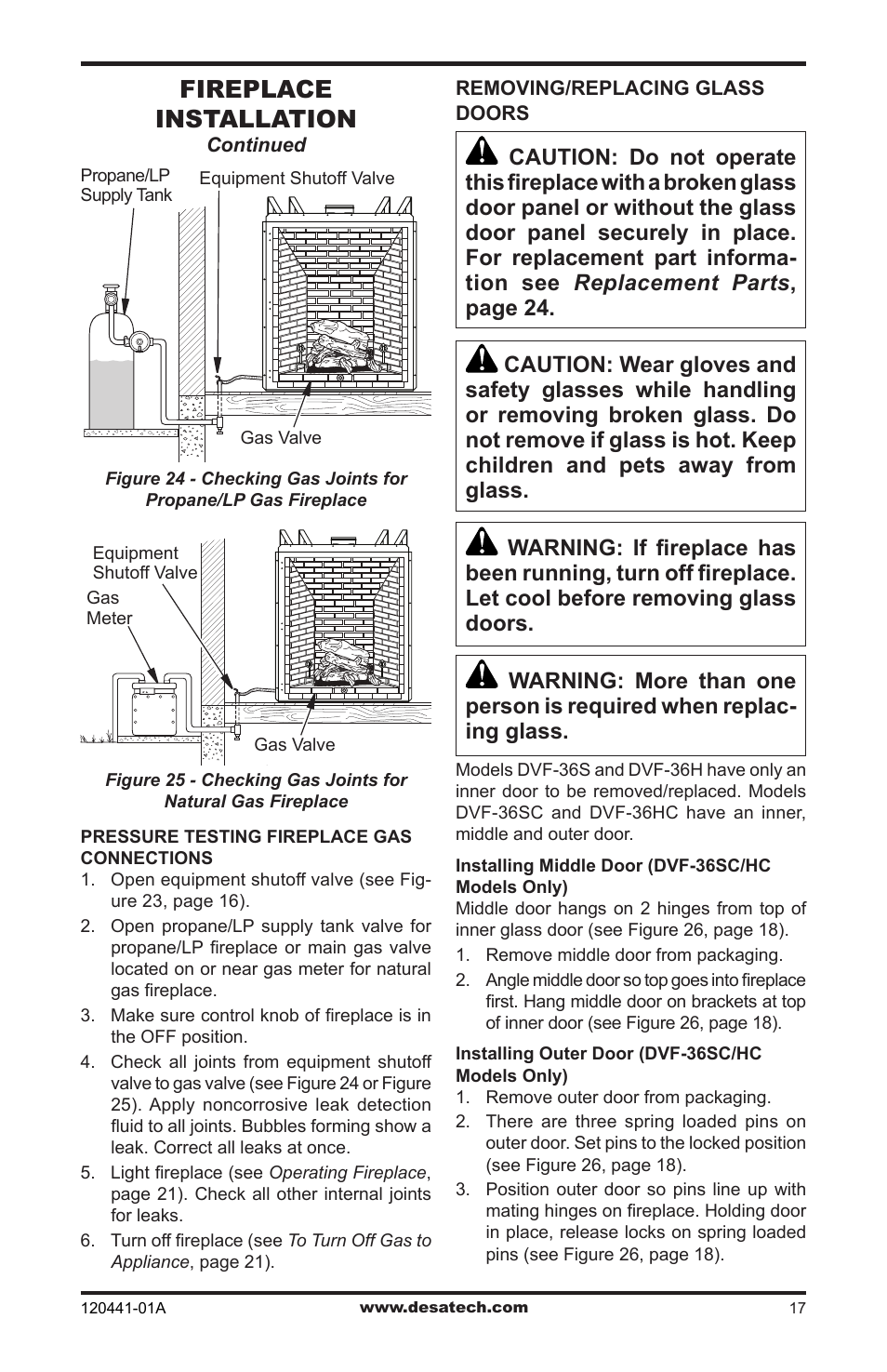 Fireplace installation | Design Dynamics DVF-36S-N User Manual | Page 17 / 36