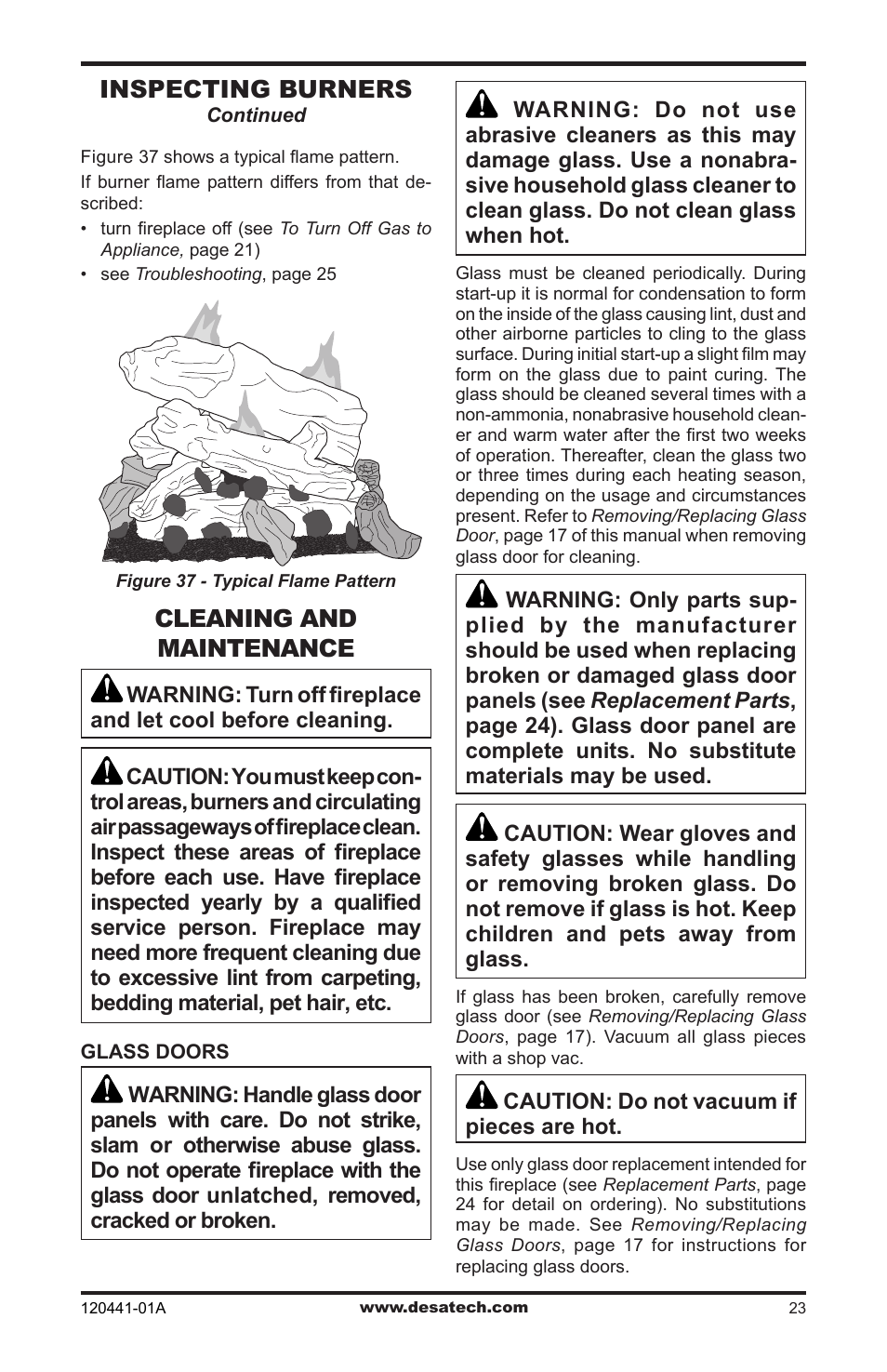 Cleaning and maintenance | Design Dynamics DVF-36S-N User Manual | Page 23 / 36