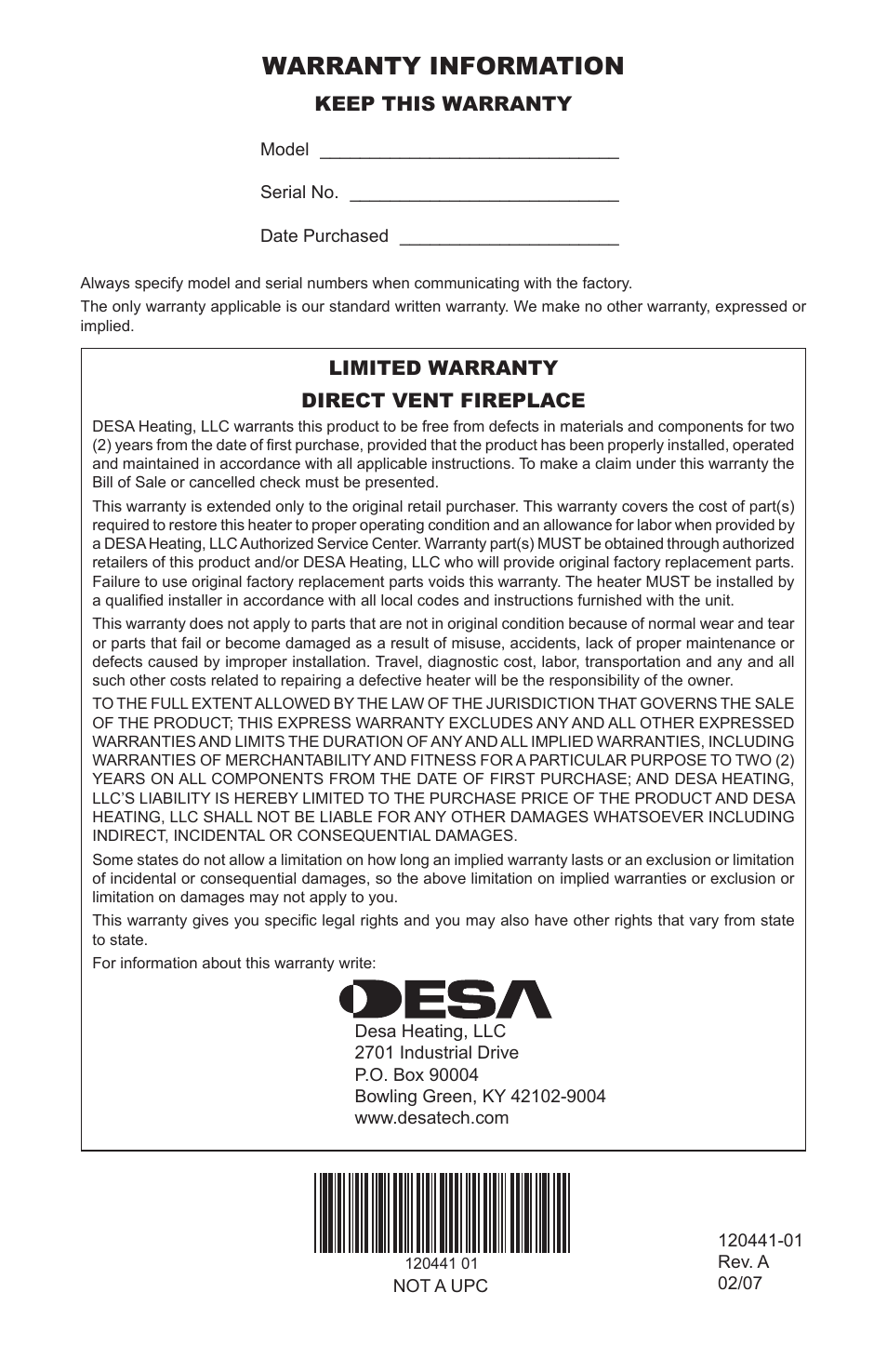 Warranty information | Design Dynamics DVF-36S-N User Manual | Page 36 / 36