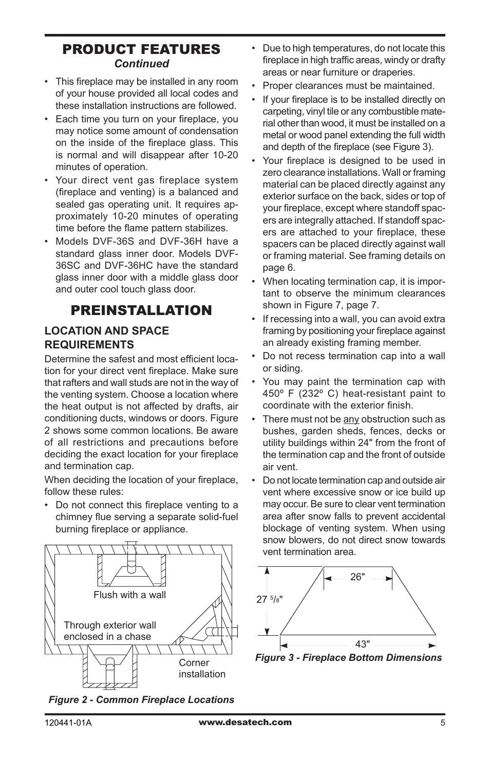 Preinstallation, Product features, Drw fw | Design Dynamics DVF-36S-N User Manual | Page 5 / 36