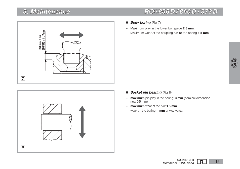 M ma aiin ntte en na an nc ce e r ro o | ROCKINGER RO 850 D User Manual | Page 6 / 10