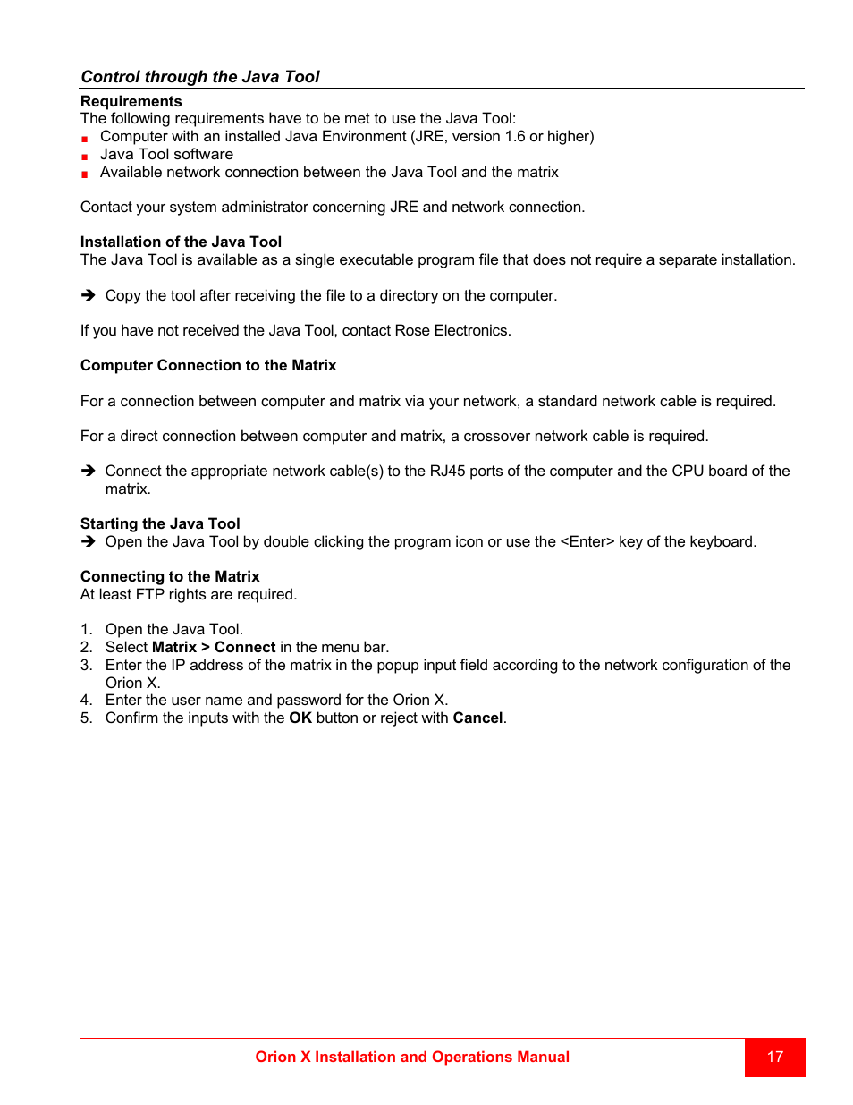 Rose Electronics Orion X-series User Manual | Page 25 / 120