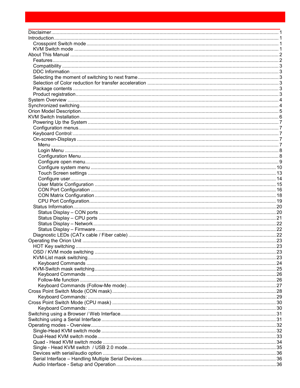 Rose Electronics Orion User Manual | Page 5 / 60