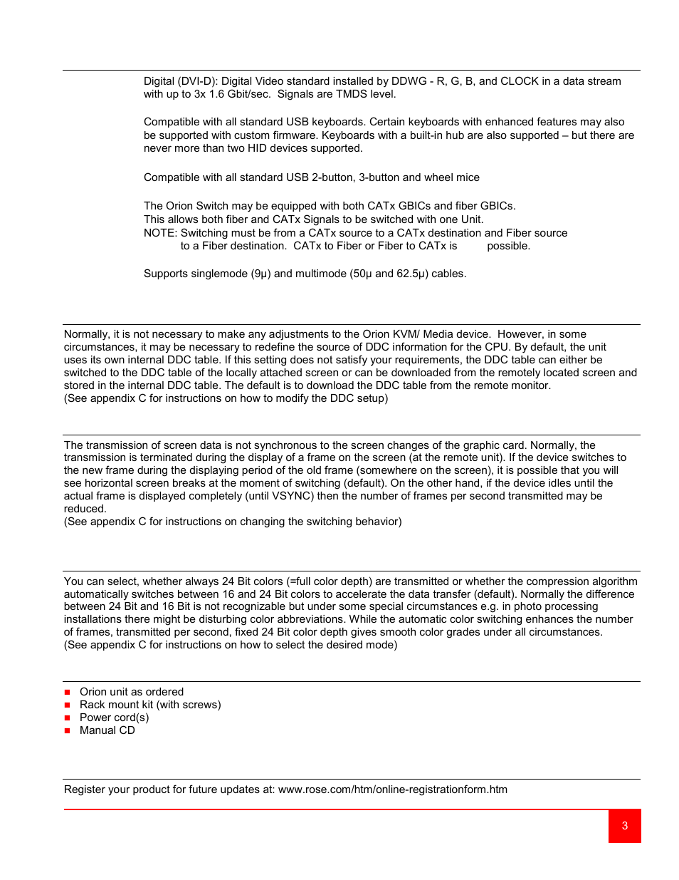 Rose Electronics Orion User Manual | Page 9 / 60