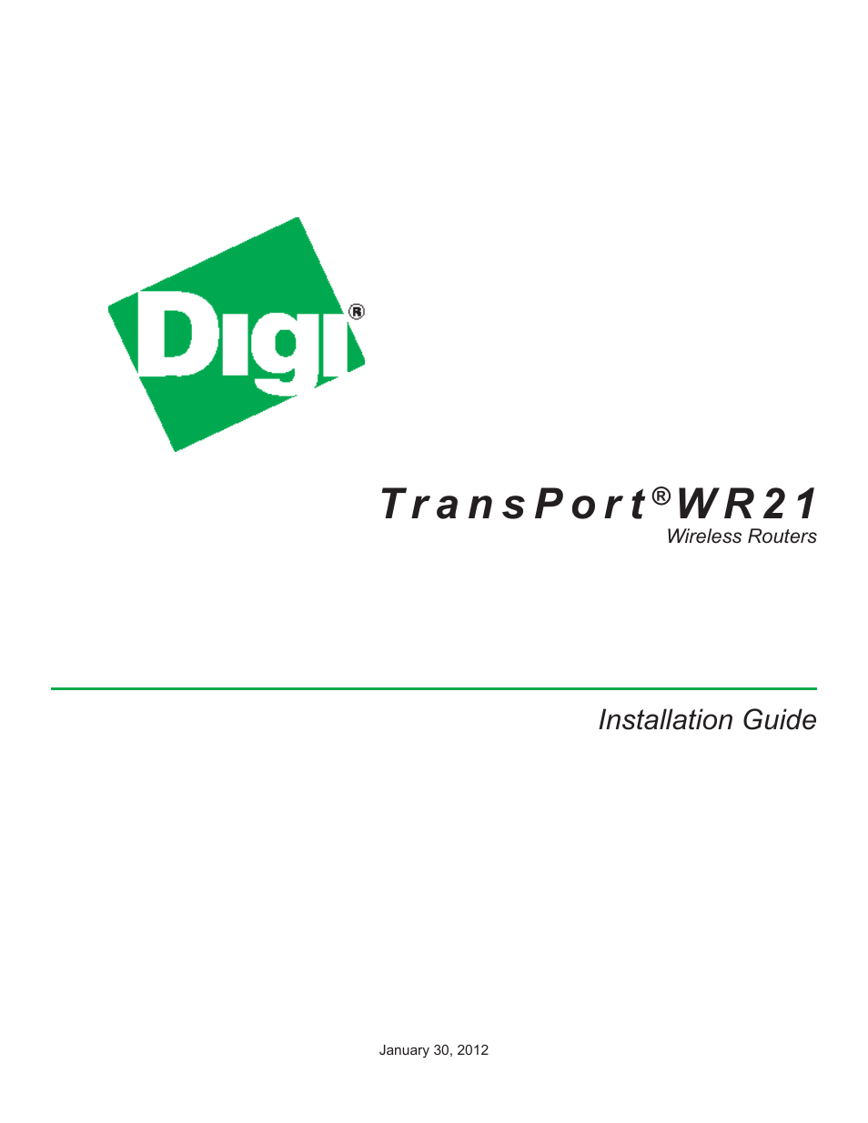 Digi W R 2 1 User Manual | 24 pages
