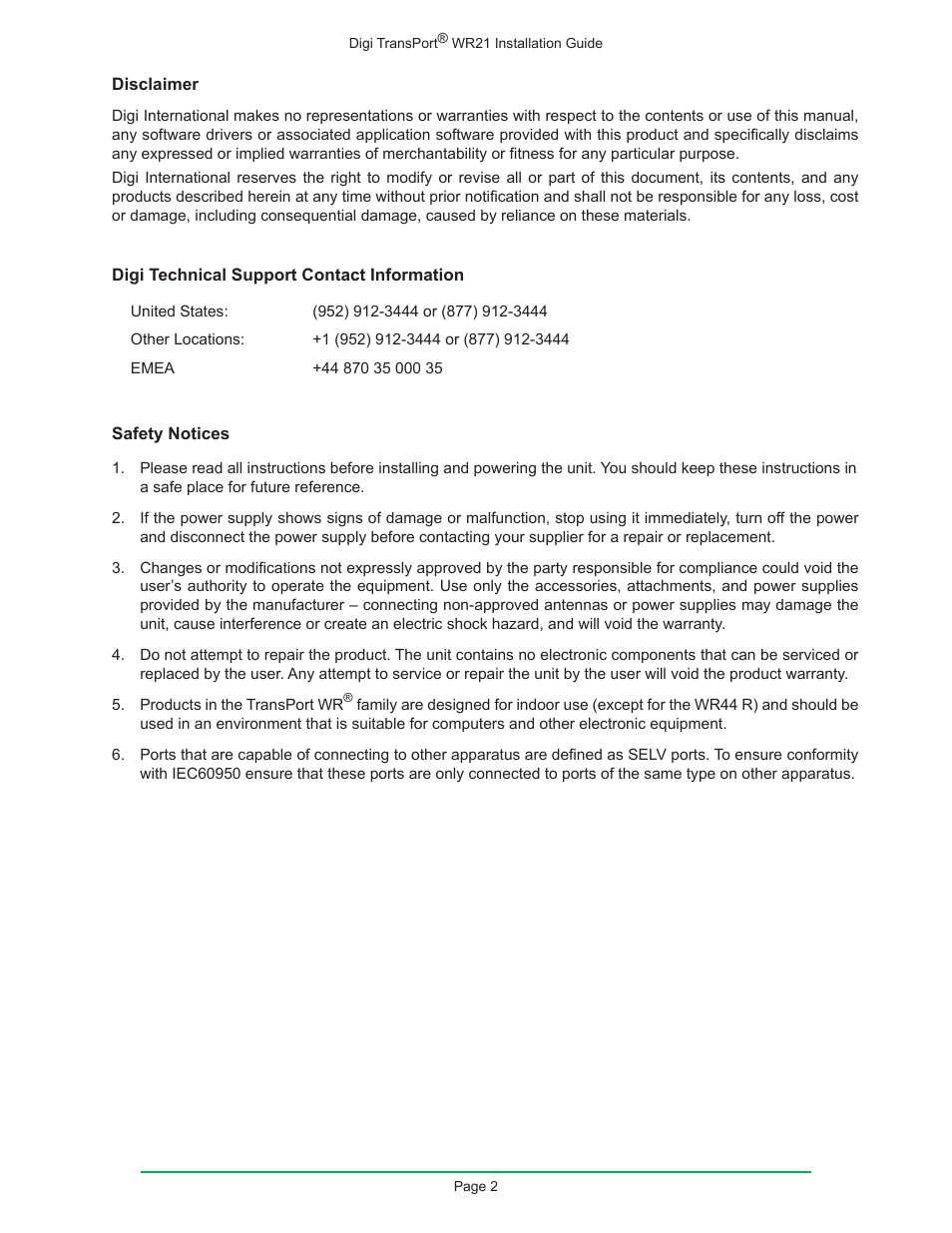 Digi W R 2 1 User Manual | Page 2 / 24