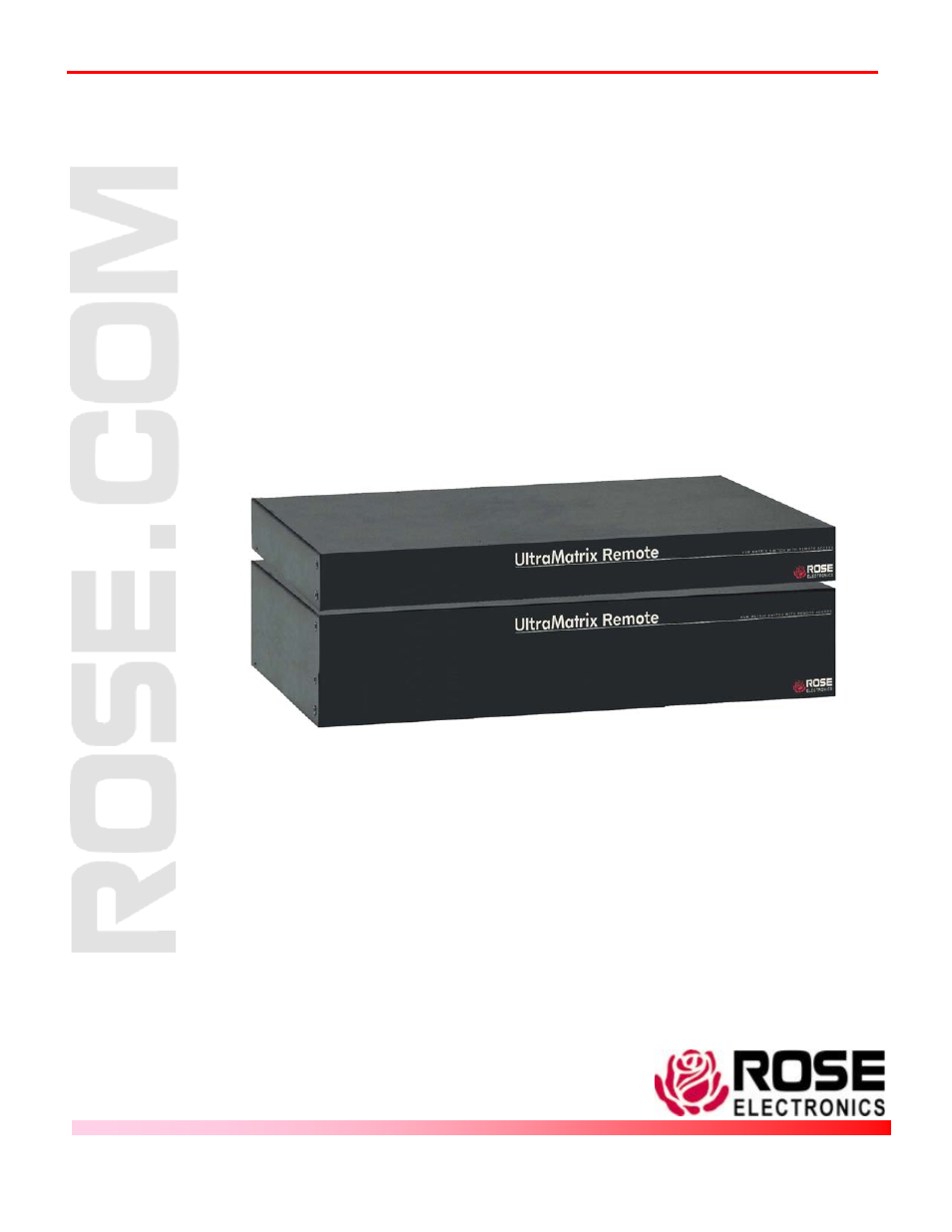 Rose Electronics UltraMatrix Remote 2 User Manual | 70 pages