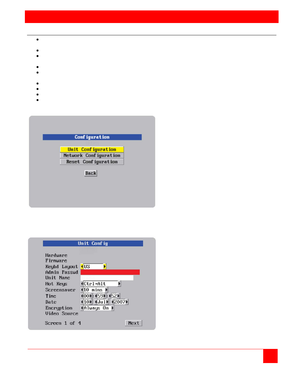 Unit configuration | Rose Electronics UltraConsole Remote 2 User Manual | Page 13 / 68