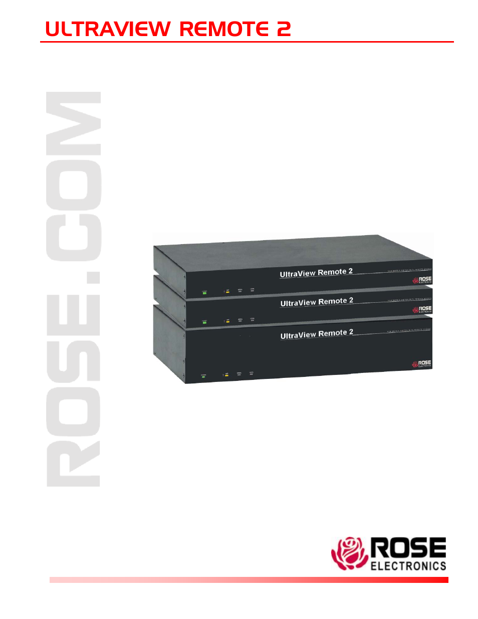 Rose Electronics UltraView Remote 2 User Manual | 58 pages