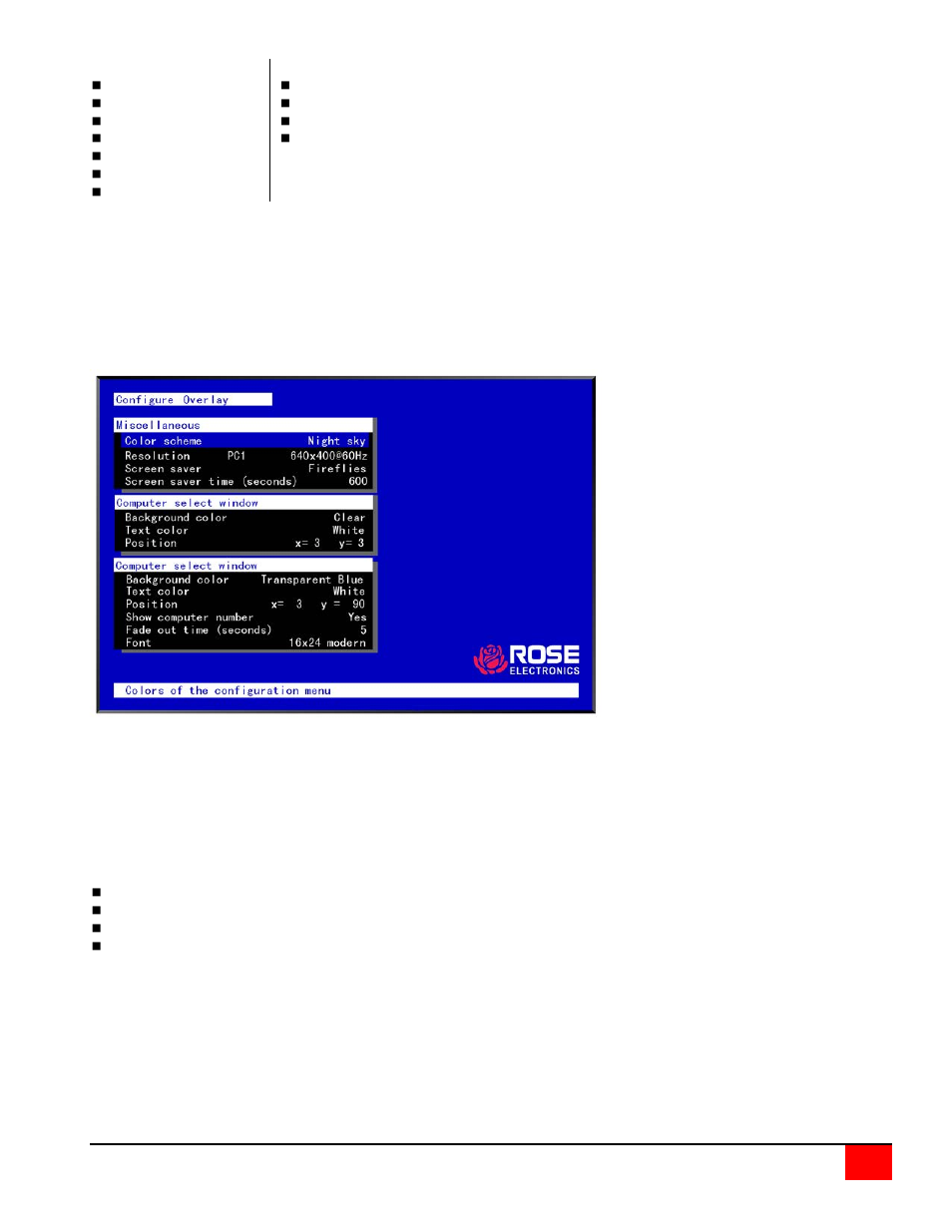 Color scheme | Rose Electronics UltraView Remote 2 User Manual | Page 29 / 58