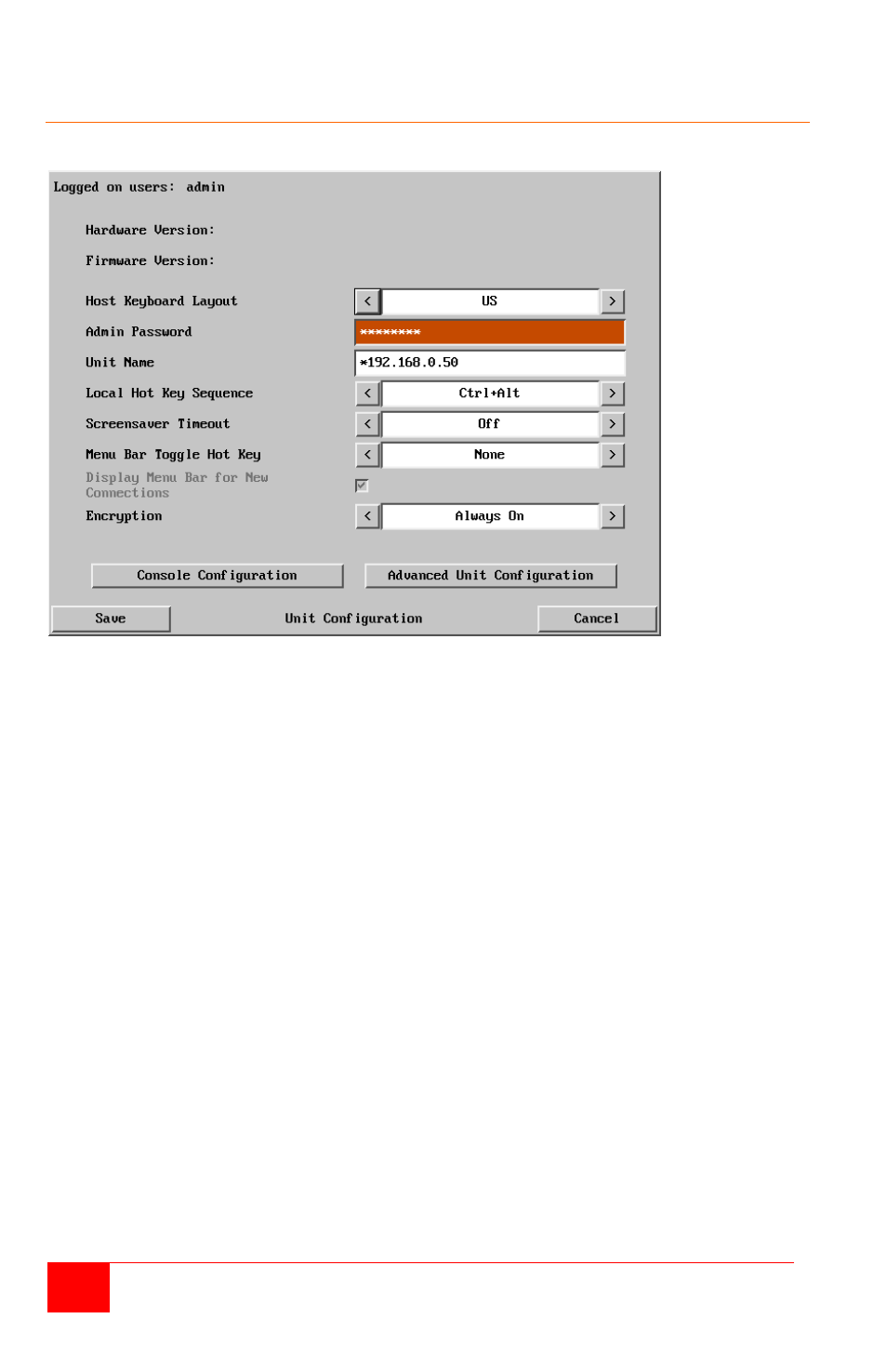 Unit configuration | Rose Electronics Vista Remote 2 User Manual | Page 22 / 72